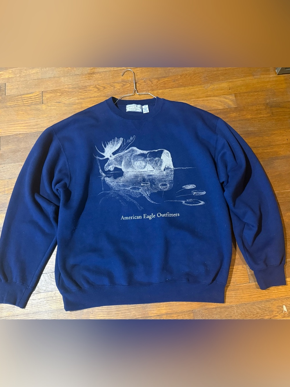VINTAGE 90s American Eagle Outfitters Navy Crewneck Sweatshirt